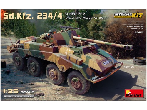 Działo Sd.Kfz.234/4 Schwerer Panzerspahwagen 7,5cm 35427 MiniArt