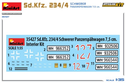 Działo Sd.Kfz.234/4 Schwerer Panzerspahwagen 7,5cm 35427 MiniArt