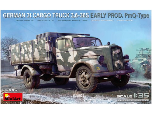 Ciężarówka wojskowa Opel Blitz 3t 3,6-36S Early PmQ-Type 35445 MiniArt