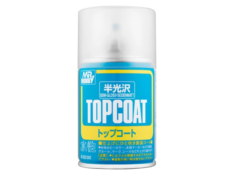 Lakier bezbarwny Mr.TopCoat Semi-Gloss Clear Finishing Spray B502 Mr.Hobby