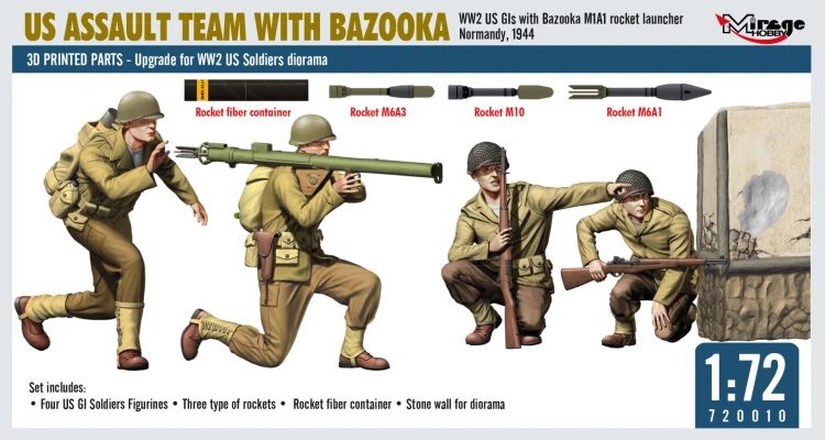 Amerykańska grupa szturmowa, zespół z Bazooka 720010 Mirage