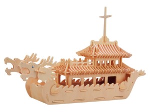 Łódź Chińska składanka drewniana