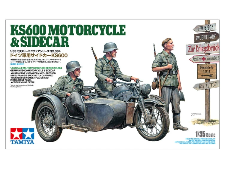 Motocykl wojskowy Zundapp KS 600 35384 Tamiya