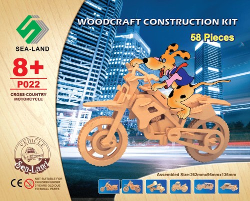 Motocykl przełajowy składanka drewniana P022 Sea-Land