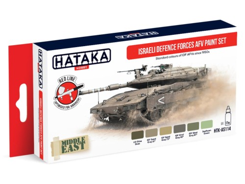 Zestaw farb akrylowych Israeli Defence Forces AFV HTK-AS114 Hataka