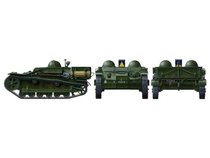 Ciągnik artyleryjski Renault UE z przyczepką 35284 Tamiya