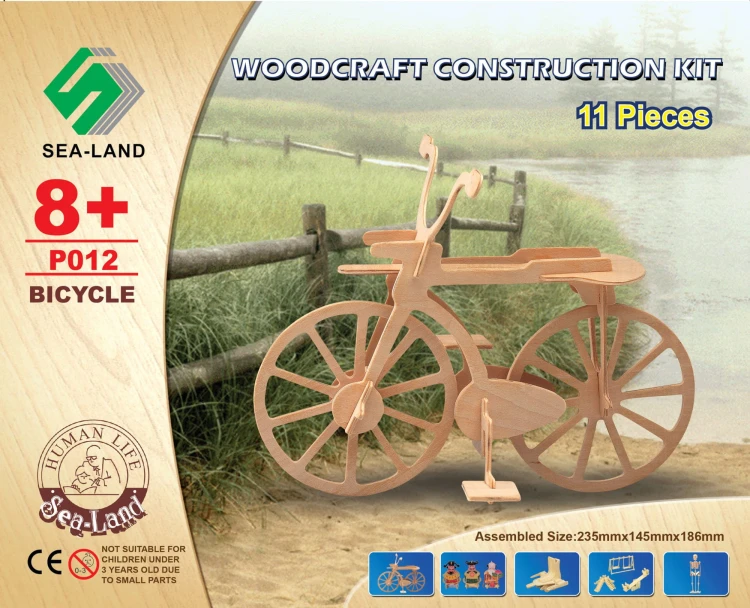 Rower składanka drewniana puzzle 3D P012 Sea-Land