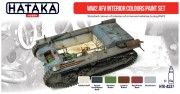 Zestaw farb akrylowych WW2 AFV Interior Colours HTK-AS37 Hataka Hobby