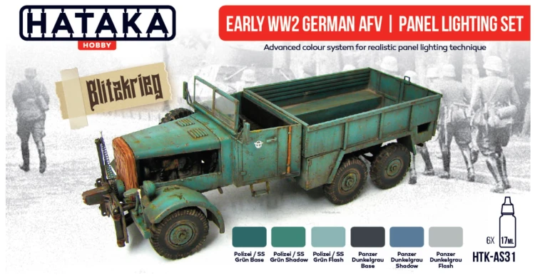 Zestaw farb akrylowych Early WW2 German AFV HTK-AS31 Hataka Hobby