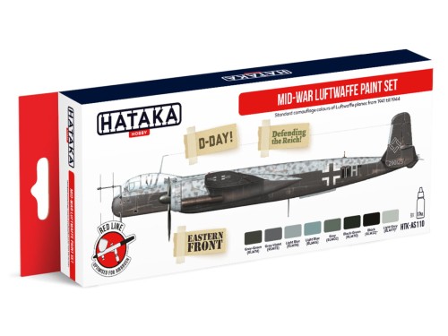 Zestaw farb akrylowych Mid-War Luftwaffe HTK-AS110 Hataka