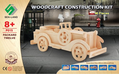 Samochód Packard Twelve składanka drewniana puzzle 3D P015 Sea-Land