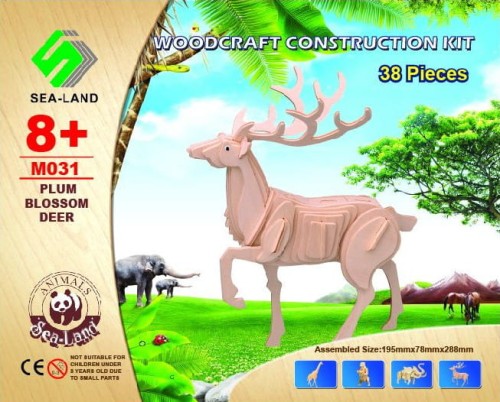 Renifer składanka drewniana puzzle 3D M031 Sea-Land