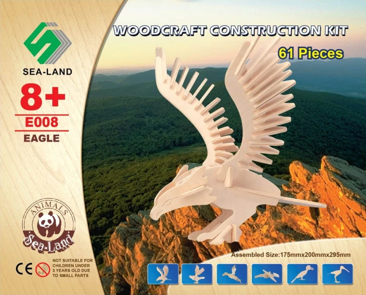 Orzeł składanka drewniana puzzle 3D E008 Sea-Land