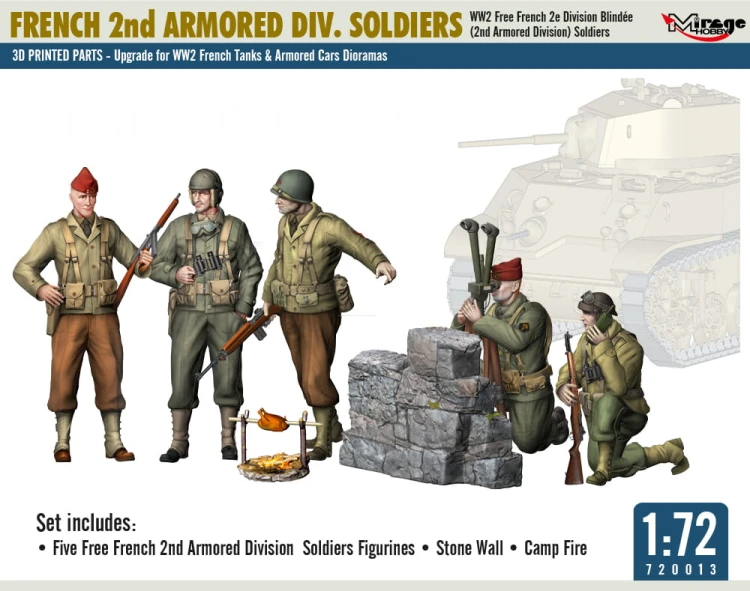Żołnierze 2. Francuskiej Dywizji Pancernej 720013 Mirage Hobby