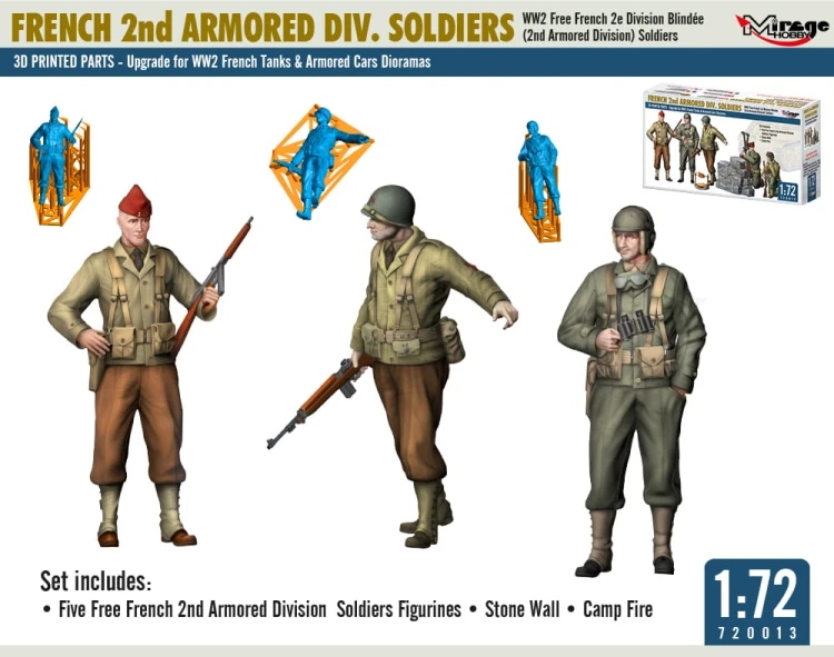 Żołnierze 2. Francuskiej Dywizji Pancernej 720013 Mirage Hobby