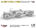 Jeep Willys MB 1/4 Ton 4x4 Truck with 3T Trailer 720012 Mirage Hobby