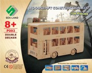 Autobus piętrowy składanka drewniana puzzle 3D P093 Sea-Land