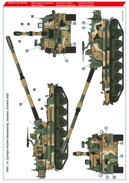 Działo samobieżne K9A1 Thunder Polish Army SPH Special Edition 35005SE Hobby 2000