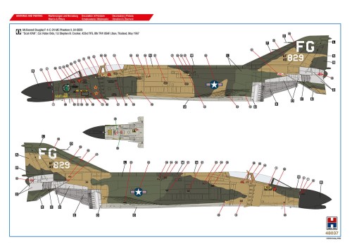 Samolot McDonnell Douglas F-4C Phantom II Vietnam Aces vol.1 48037 Hobby 2000