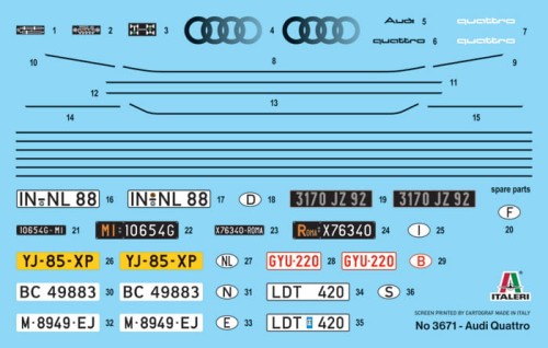 Audi Quattro 3671 Italeri