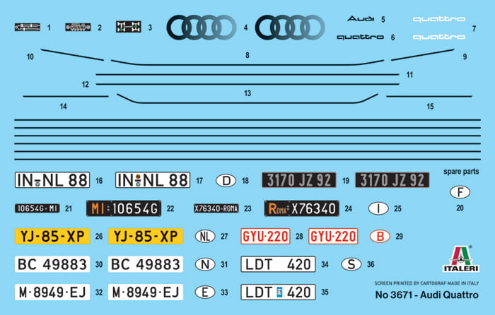 Audi Quattro 3671 Italeri