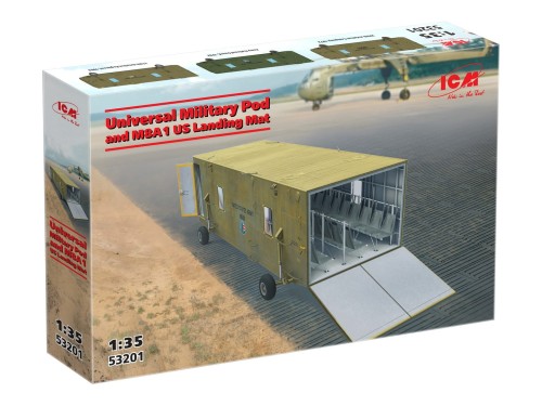 Kontener Universal Military Pod and M8A1 US Landing Mat 53201 ICM