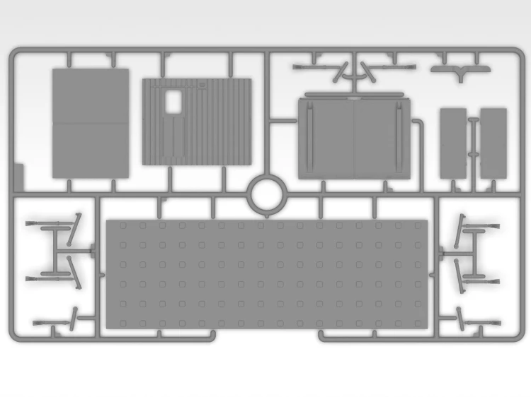 Kontener Universal Military Pod and M8A1 US Landing Mat 53201 ICM