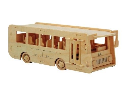 Autokar składanka drewniana puzzle 3D P092 Sea-Land