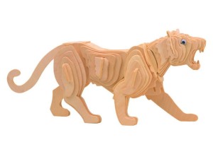 Tygrys składanka drewniana puzzle 3D