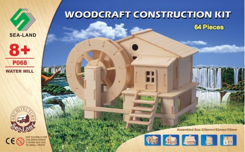 Młyn wodny składanka drewniana puzzle 3D P068 Sea-Land