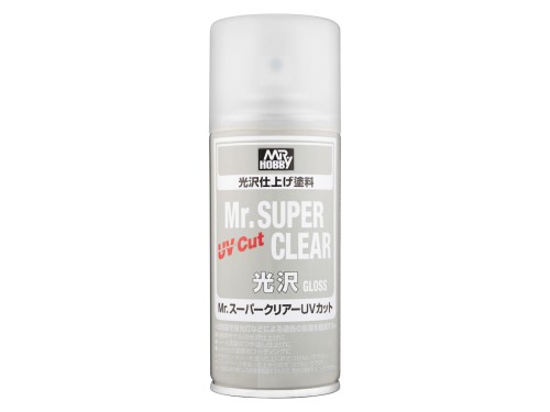 Lakier bezbarwny Mr.Super Clear UV Cut Gloss Finishing Spray B522 Mr.Hobby