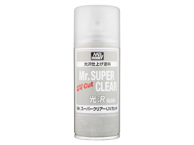 Lakier bezbarwny Mr.Super Clear UV Cut Gloss Finishing Spray B522 Mr.Hobby