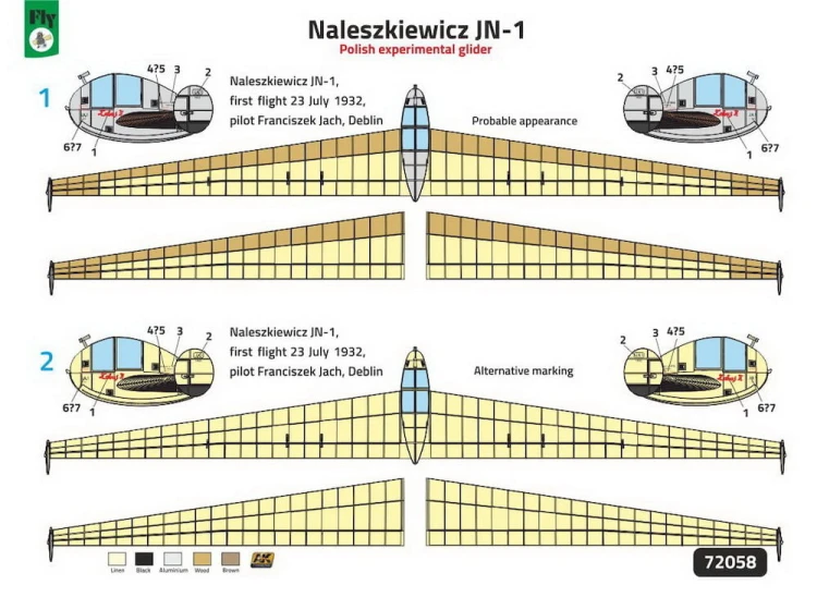Szybowiec bezogonowy Naleszkiewicz JN-1 72058 Fly