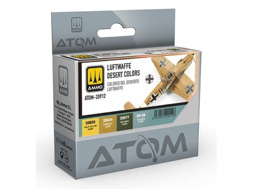Zestaw farb akrylowych Luftwaffe Desert Colors ATOM-20912 AMMO Mig Jimenez