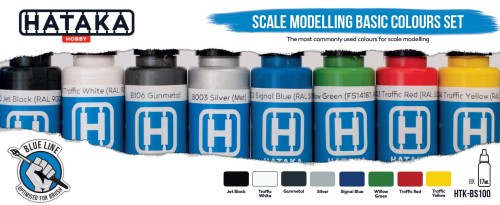 Zestaw farb akrylowych Scale Modelling Basic Colours Set HTK-BS100 Hataka