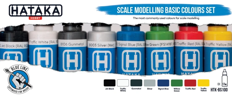 Zestaw farb akrylowych Scale Modelling Basic Colours Set HTK-BS100 Hataka