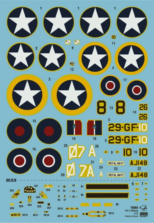 Samolot Grumman F4F-4 Wildcat Operation Torch 70065 Arma Hobby