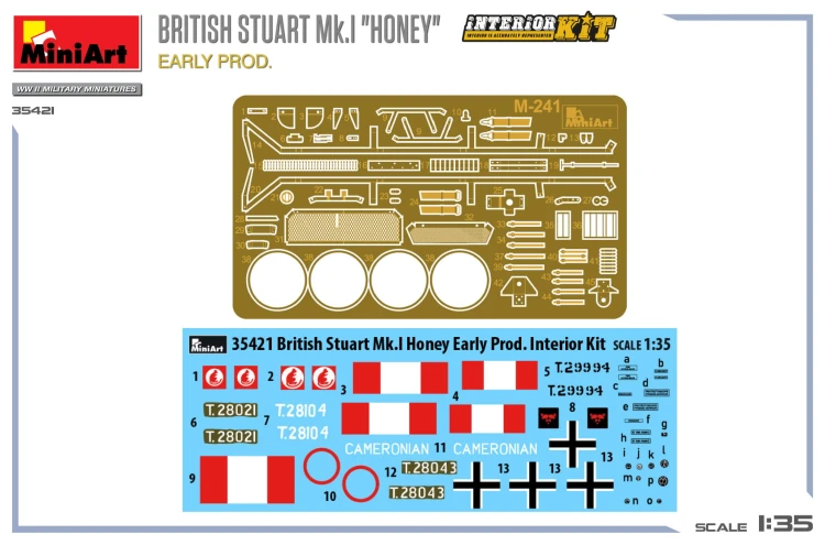 Czołg M3 Stuart Mk.I Honey Early Production 35421 MiniArt