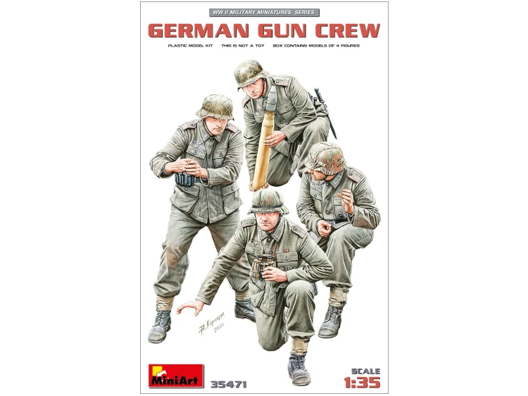 Niemiecka obsługa działa German Gun Crew 35471 MiniArt