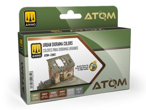 Zestaw farb akrylowych Urban Diorama Colors ATOM-20851 AMMO Mig Jimenez