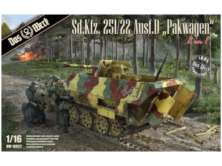 Transporter Sd.Kfz.251/22 Ausf.D Pakwagen DW16022 Das Werk