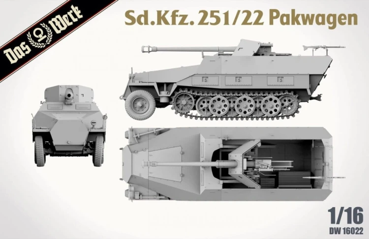 Transporter Sd.Kfz.251/22 Ausf.D Pakwagen DW16022 Das Werk