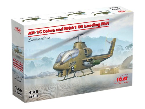 Śmigłowiec Bell AH-1G Cobra & M8A1 US Landing Mat 48298 ICM