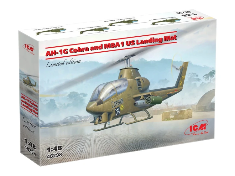Śmigłowiec Bell AH-1G Cobra & M8A1 US Landing Mat 48298 ICM