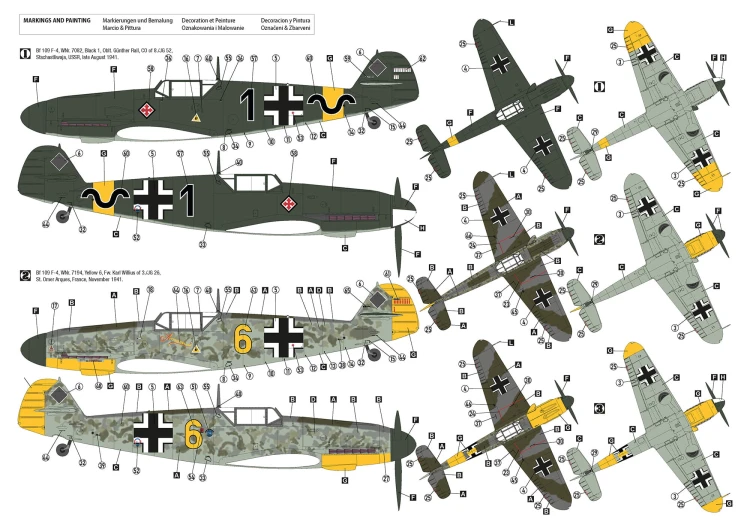Samolot Messerschmitt Bf 109 F-4 Early Production 32014 Hobby 2000