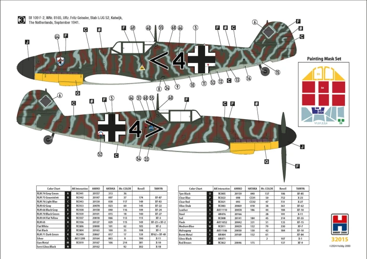 Samolot Messerschmitt Bf 109 F-2 Western Front 32015 Hobby 2000