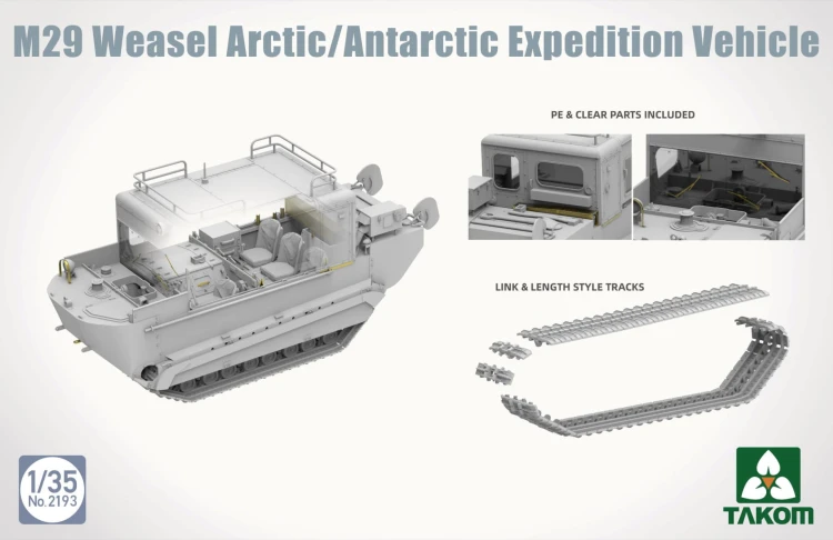 Pojazd M29 Weasel Arctic / Antarctic Expedition Vehicle 2193 Takom
