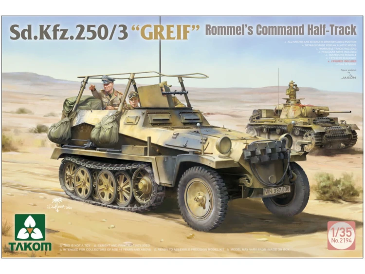 Transporter Sd.Kfz.250/3 Greif Rommel's Command Half-Track 2194 Takom