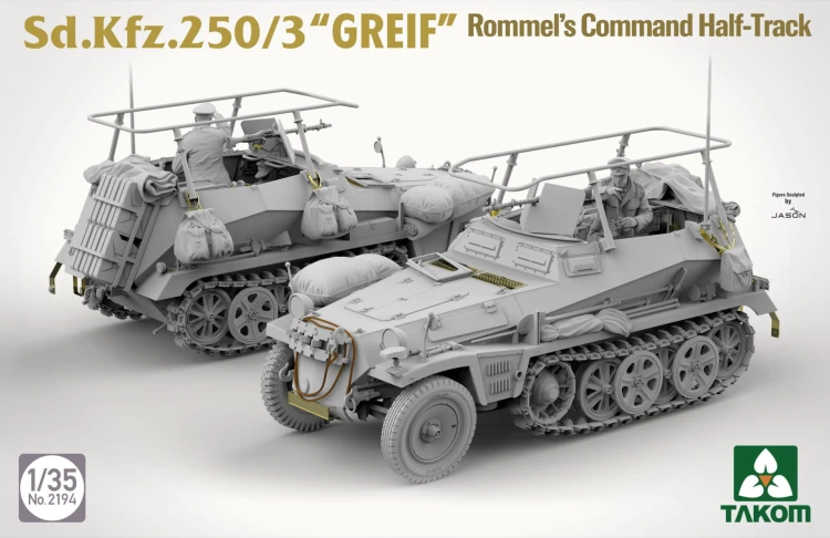 Transporter Sd.Kfz.250/3 Greif Rommel's Command Half-Track 2194 Takom