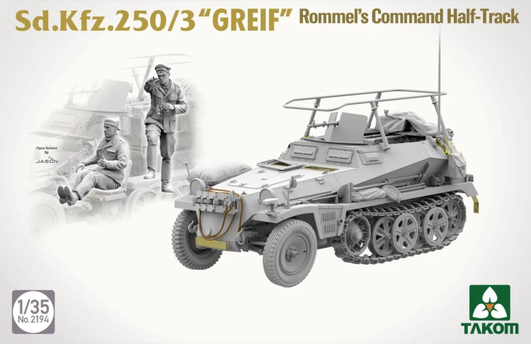 Transporter Sd.Kfz.250/3 Greif Rommel's Command Half-Track 2194 Takom